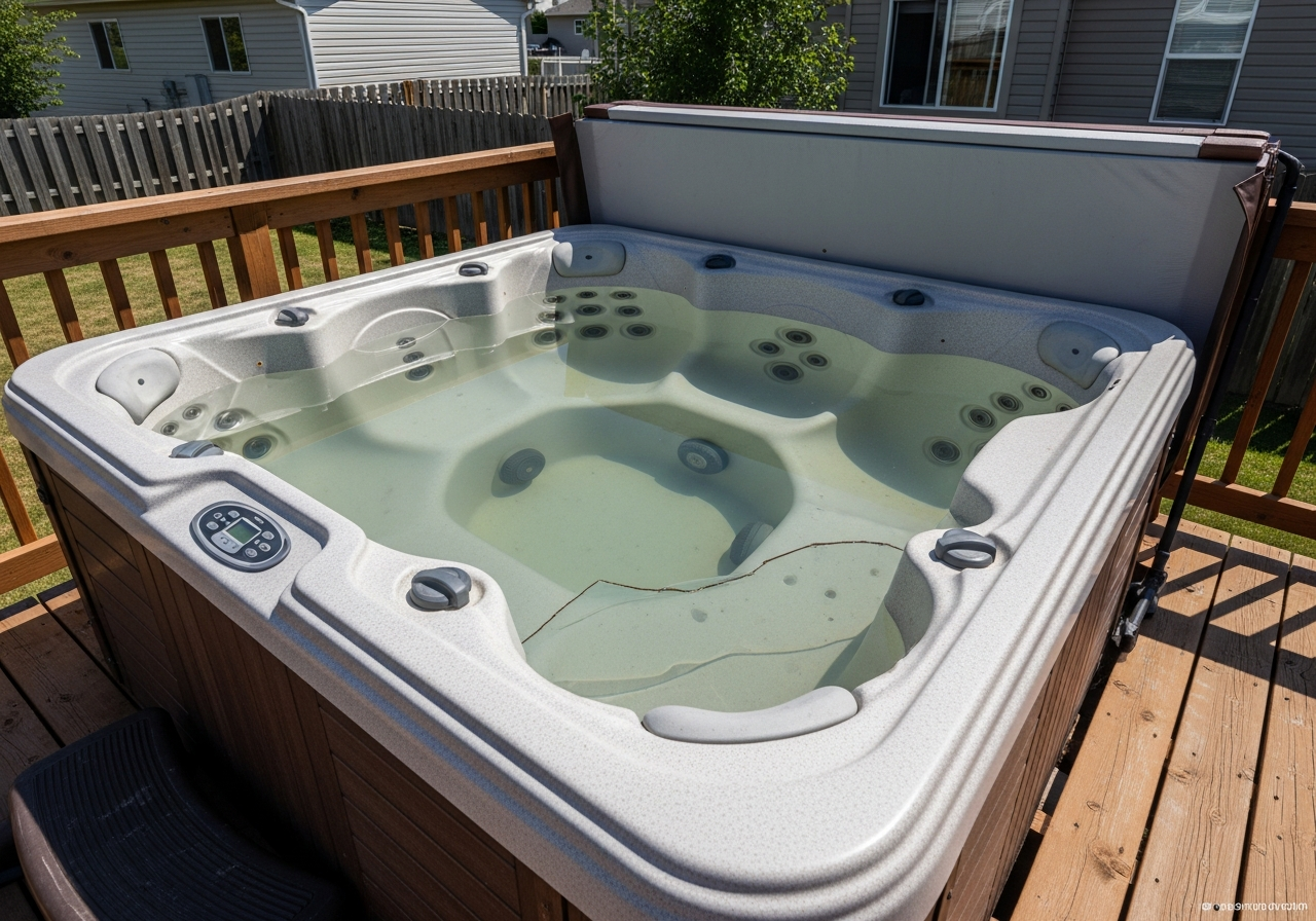 Before hot tub repair in Spokane